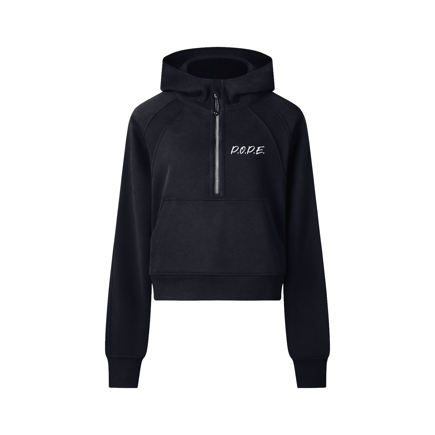 P.O.P.E. Cropped Half-Zip Hoodie
