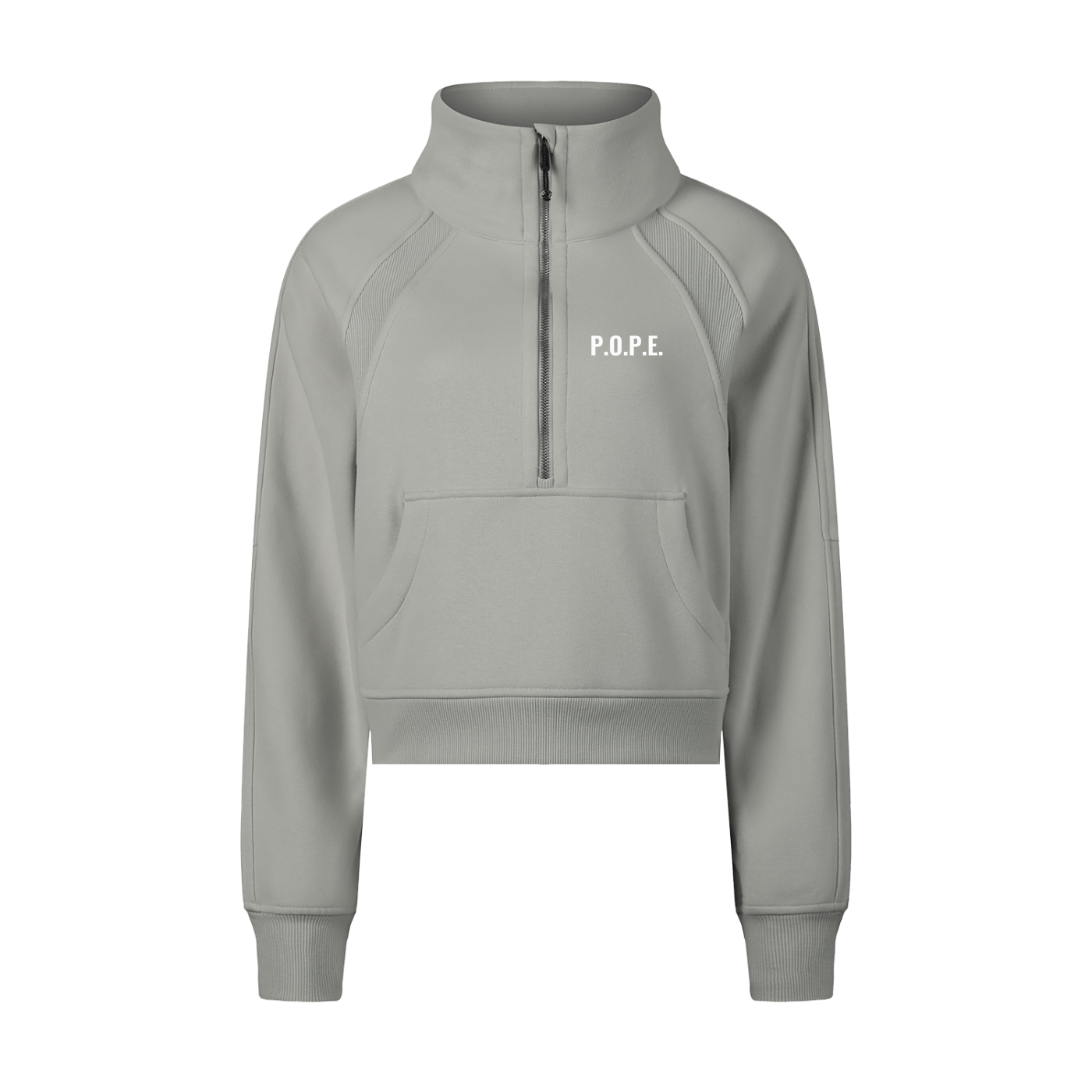 P.O.P.E. Cropped Half-Zip Sweatshirt