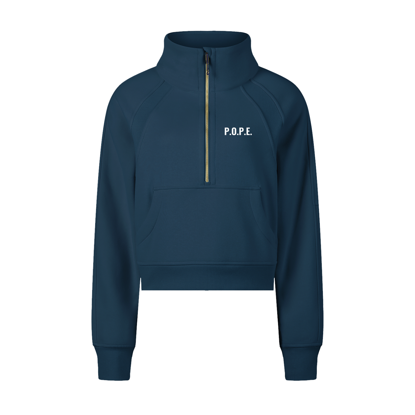 P.O.P.E. Cropped Half-Zip Sweatshirt