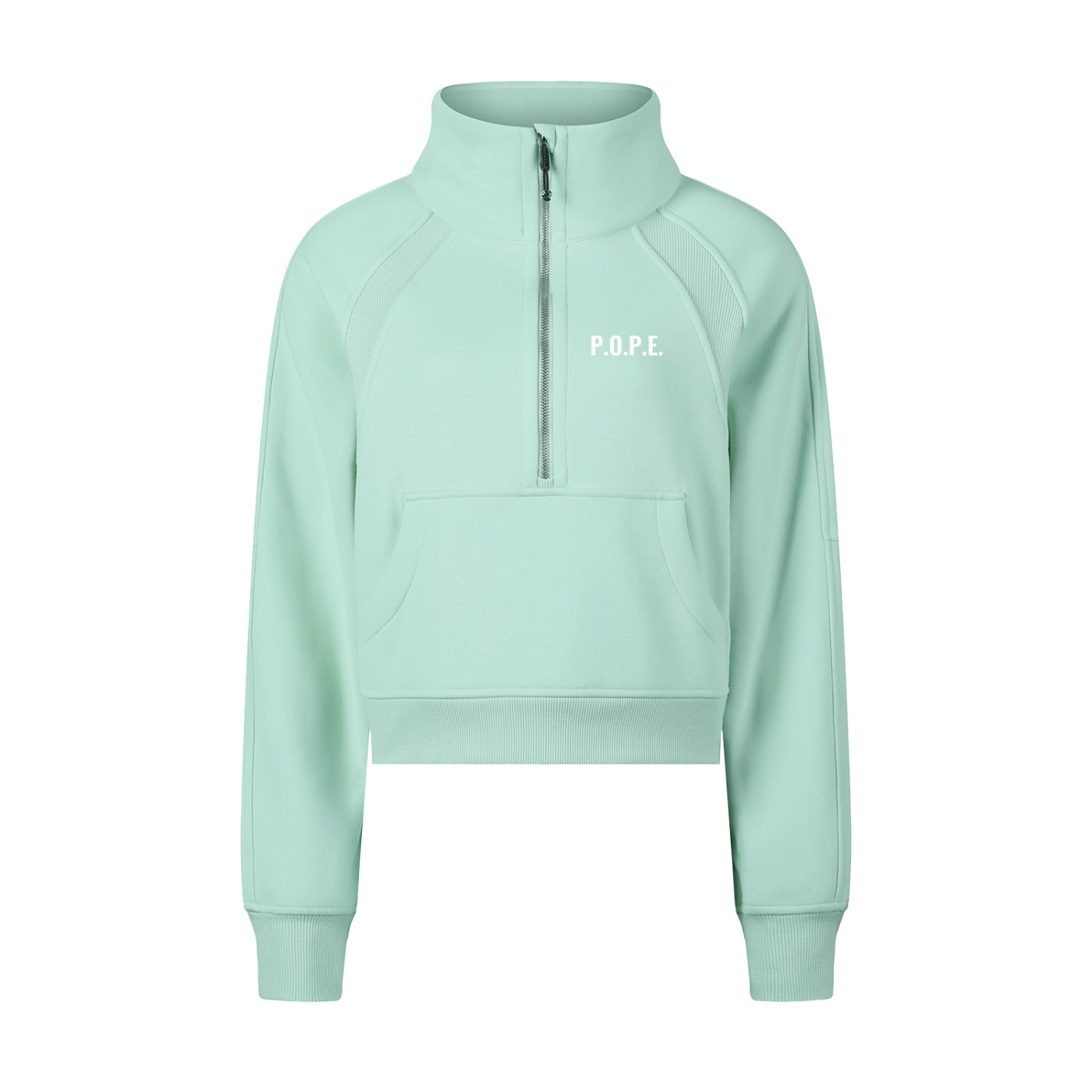 P.O.P.E. Cropped Half-Zip Sweatshirt