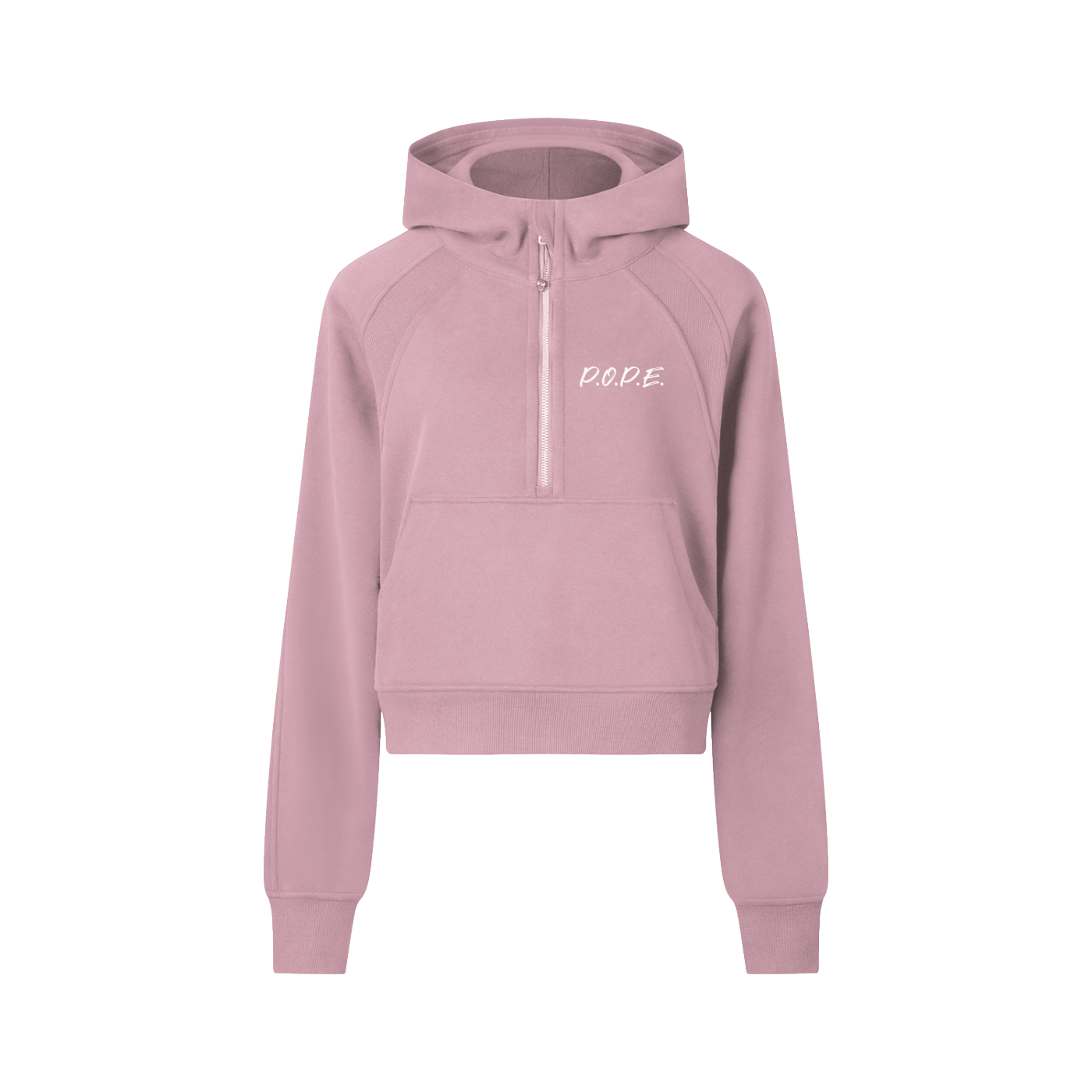 P.O.P.E. Cropped Half-Zip Hoodie