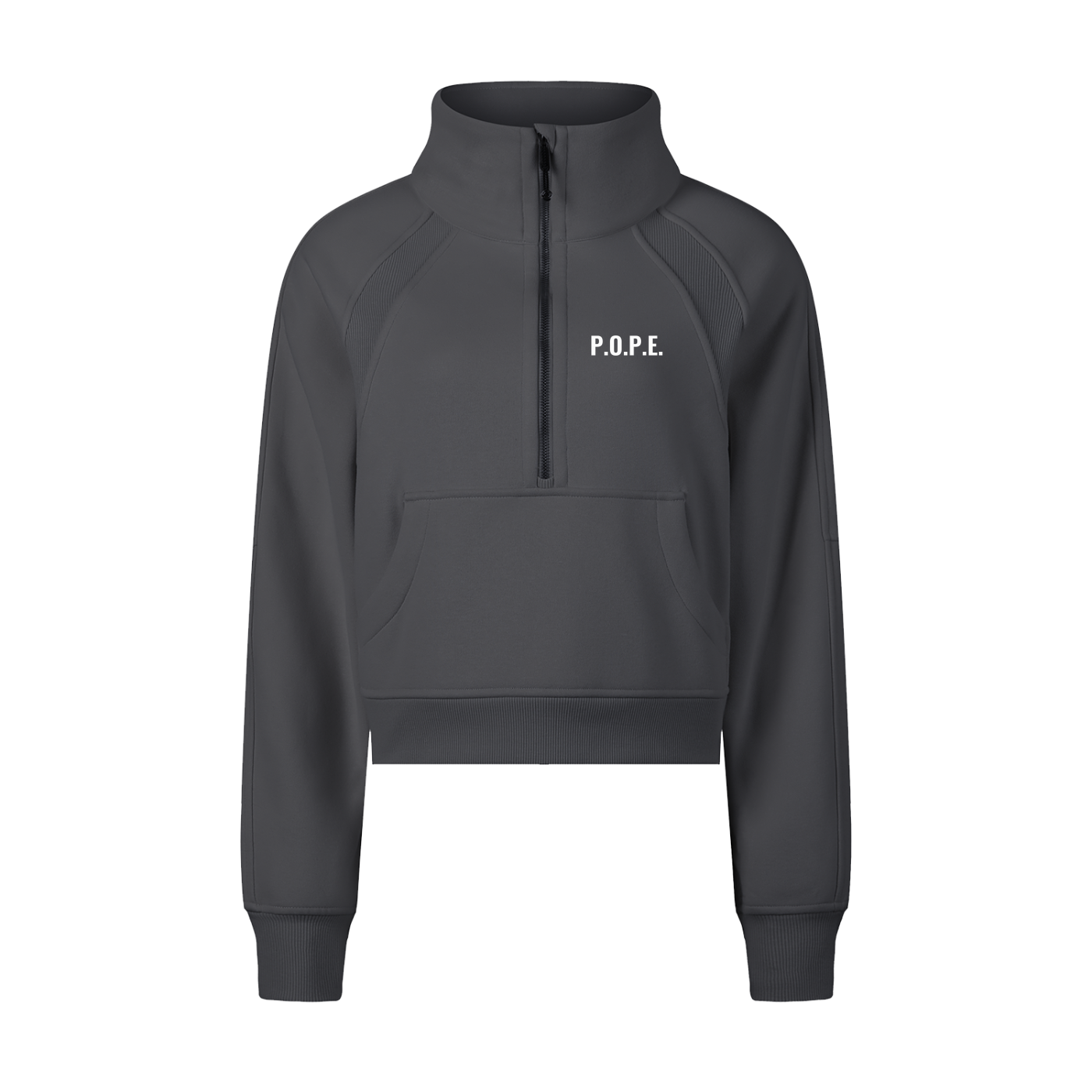 P.O.P.E. Cropped Half-Zip Sweatshirt