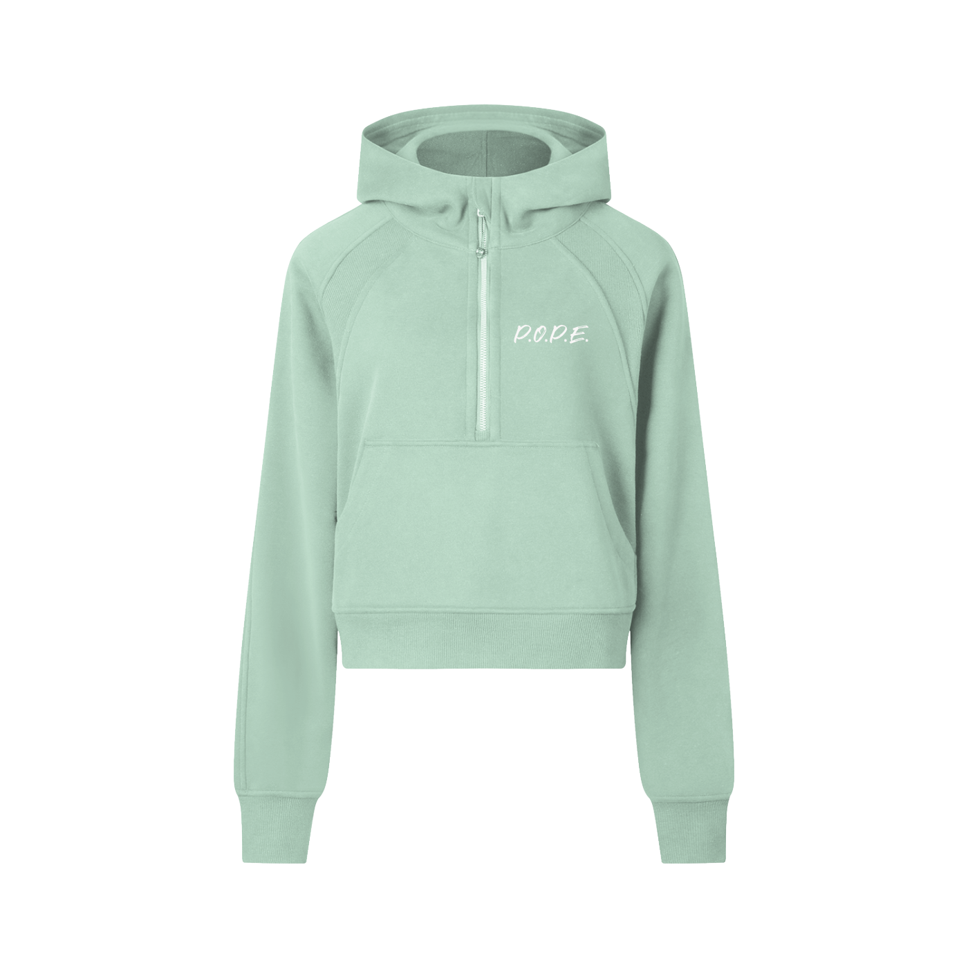 P.O.P.E. Cropped Half-Zip Hoodie