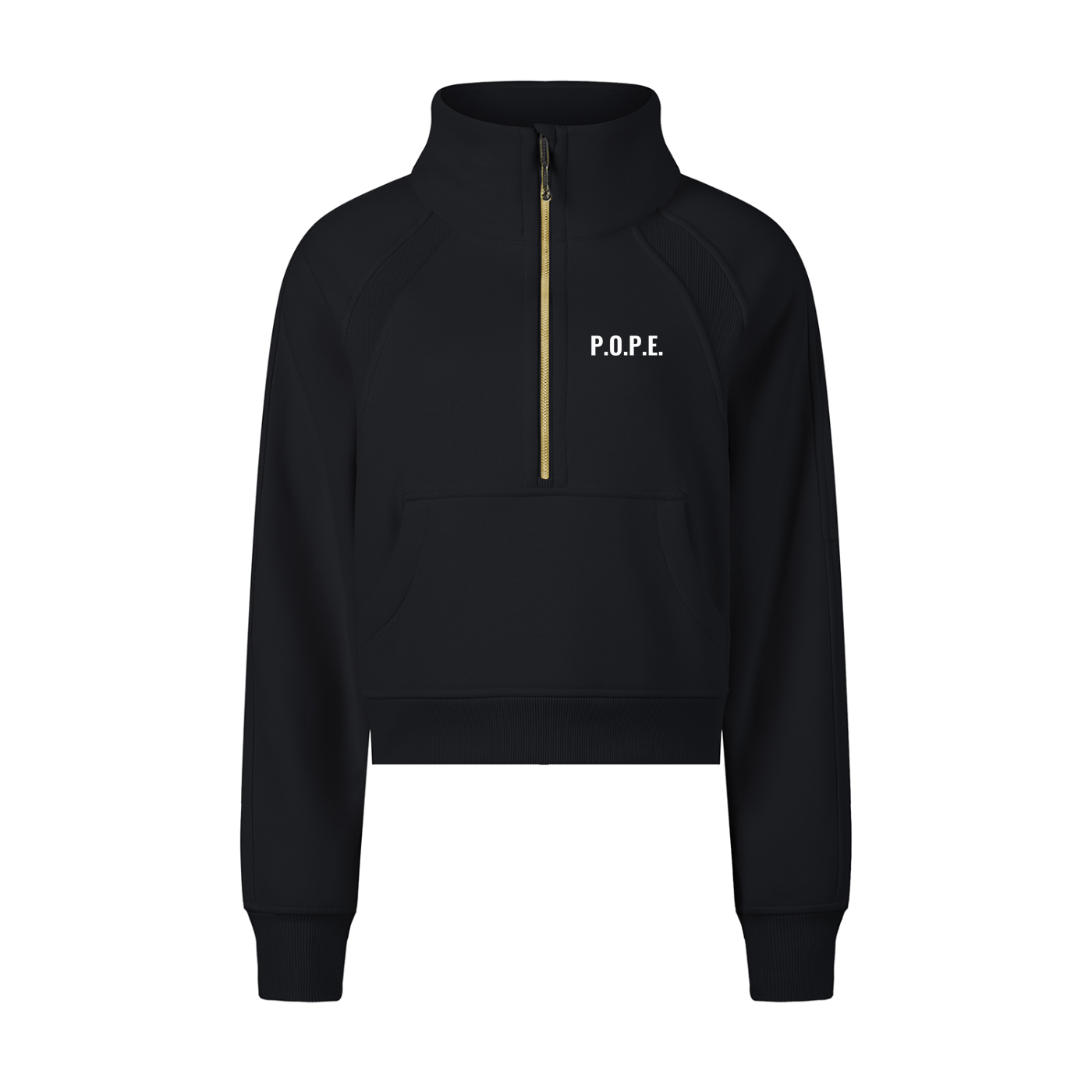 P.O.P.E. Cropped Half-Zip Sweatshirt